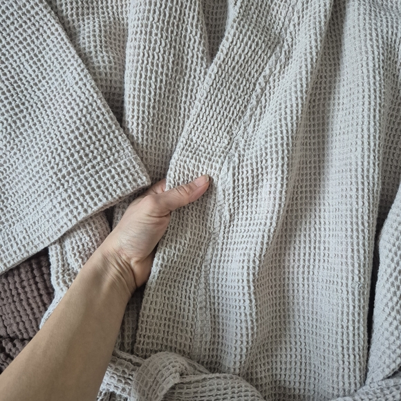 Waffle Knit Robe in Light Beige - Picture 2 of 2